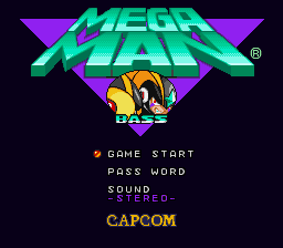 Mega Man Bass 7 Title Screen